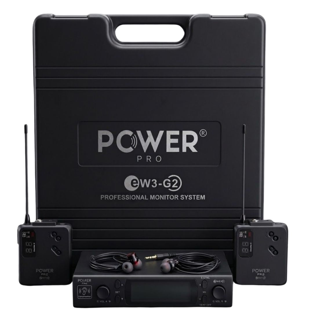 POWER PRO EW3-G2 | Sistema de Monitoreo Inalámbrico In-Ear Dual Channel 60m
