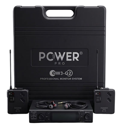 POWER PRO EW3-G2 | Sistema de Monitoreo Inalámbrico In-Ear Dual Channel 60m