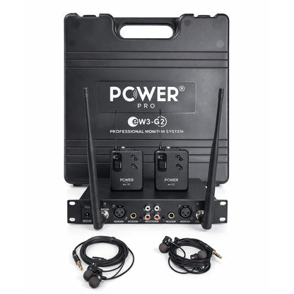 POWER PRO EW3-G2 | Sistema de Monitoreo Inalámbrico In-Ear Dual Channel 60m