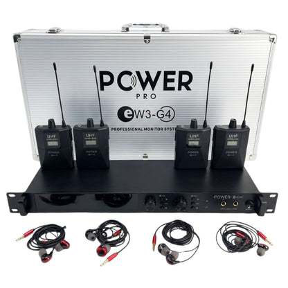 POWER PRO EW3-G4 | Sistema Inalámbrico In-Ear UHF 100m Monitoreo Profesional