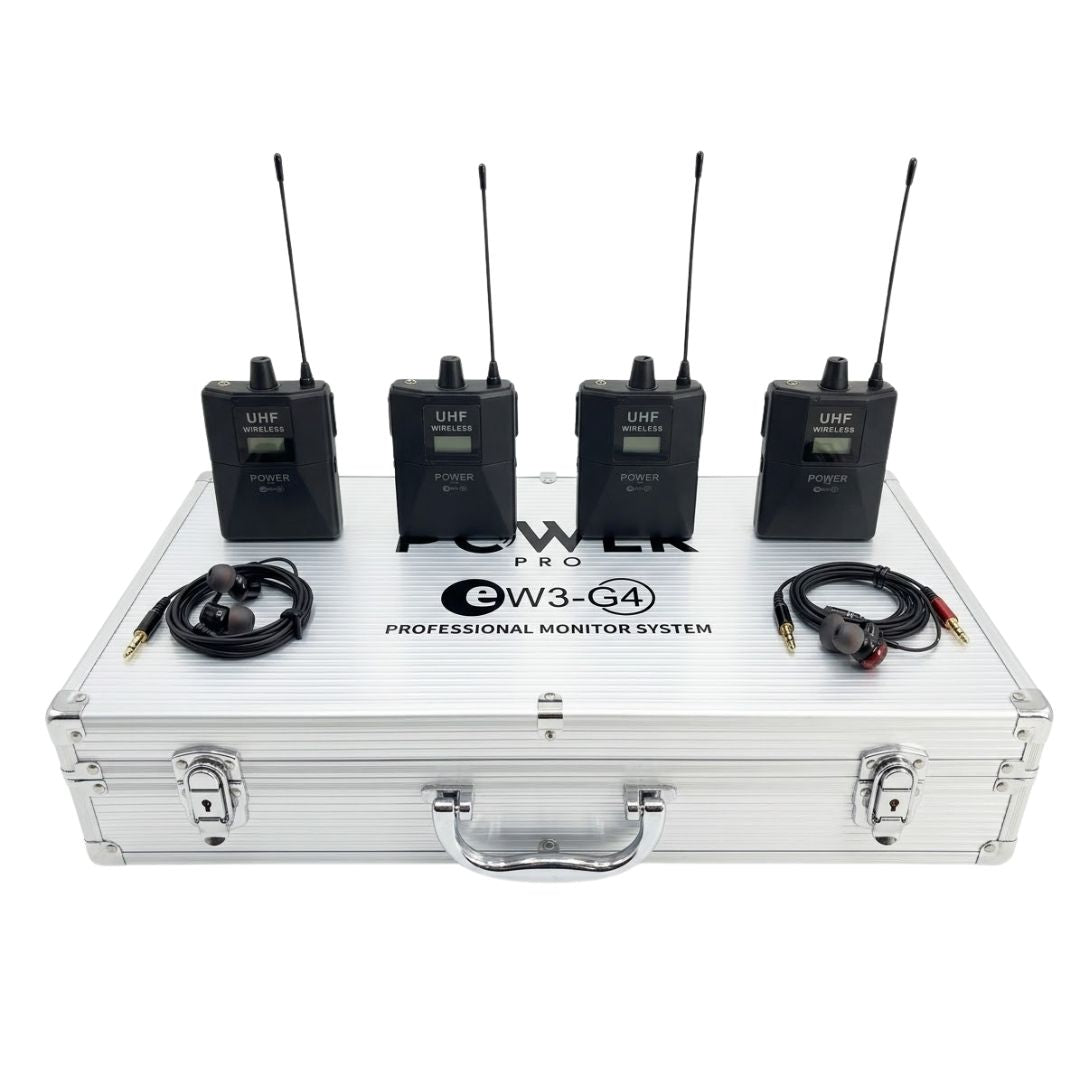 POWER PRO EW3-G4 | Sistema Inalámbrico In-Ear UHF 100m Monitoreo Profesional