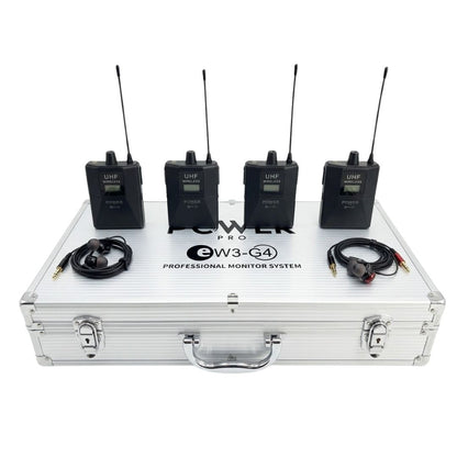 POWER PRO EW3-G4 | Sistema Inalámbrico In-Ear UHF 100m Monitoreo Profesional