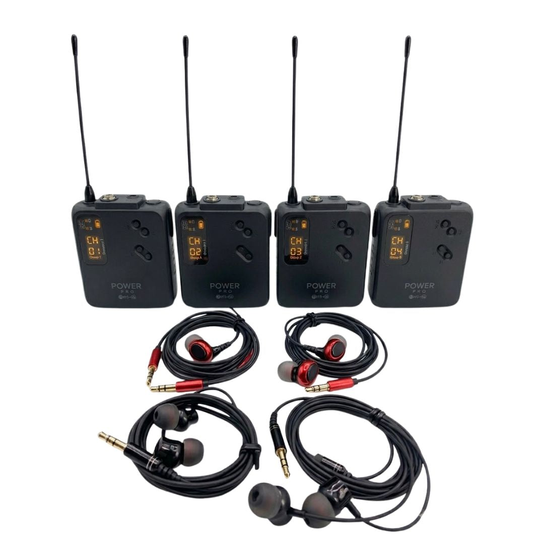 POWER PRO EW3-G4 | Sistema Inalámbrico In-Ear UHF 100m Monitoreo Profesional