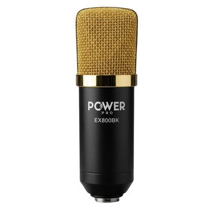 POWER PRO EX800 | Set de Micrófono Podcast Profesional Dorado