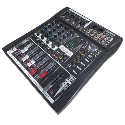 EXM4-USB POWER PRO | Consola Análoga 4 Canales Puros con MUTE e Interfaz de Audio
