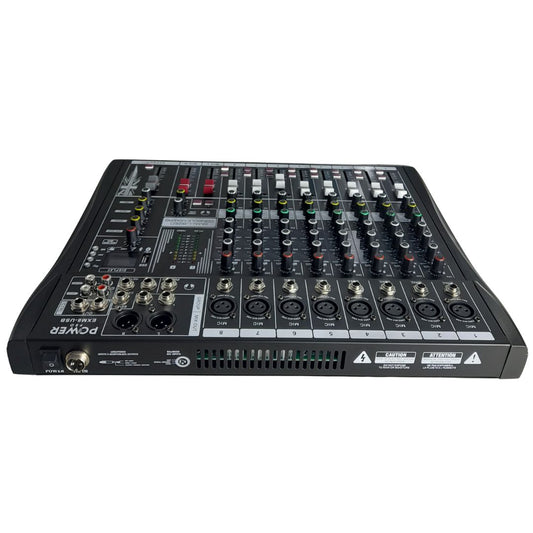 EXM8-USB POWER PRO | Consola Análoga 8 Canales Puros con MUTE e Interfaz de Audio