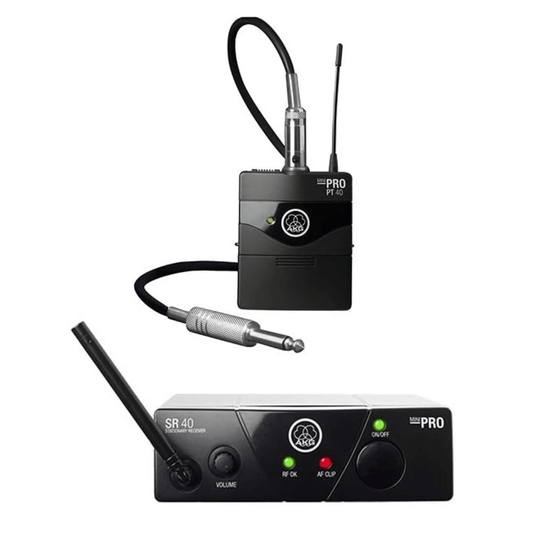 AKG WMS40 Mini Instrumental | Sistema Inalámbrico UHF para Guitarra y Bajo