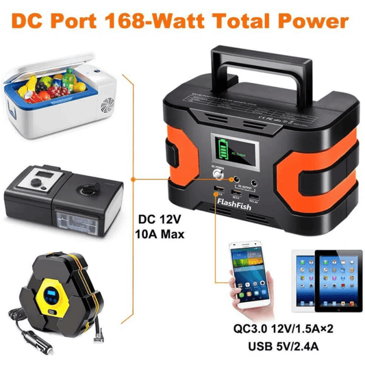 FlashFish EA150 | Estación de Energía Portátil 150W – 166Wh / 45.000mAh