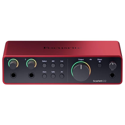 Focusrite Scarlett Studio 4ta Gen | Kit Completo Home Studio Profesional (Interfaz + Micrófono + Audífonos)