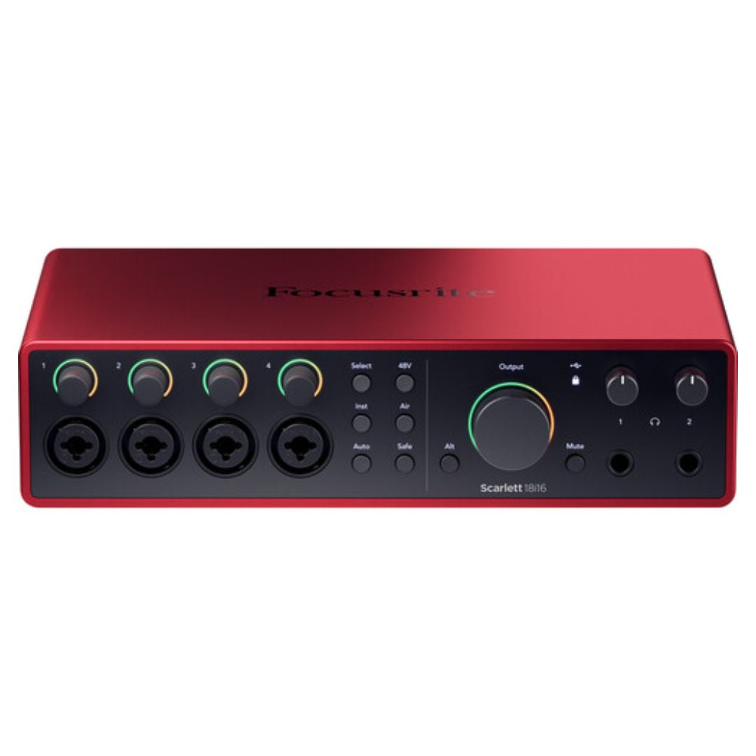 Focusrite Scarlett 18i16 4ta Gen | Interfaz de Audio USB Profesional 18 In / 16 Out con ADAT y MIDI