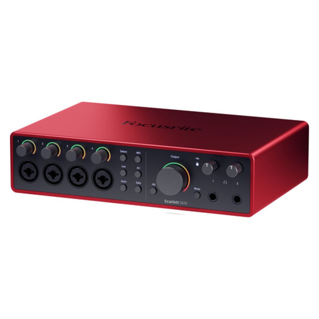 Focusrite Scarlett 18i16 4ta Gen | Interfaz de Audio USB Profesional 18 In / 16 Out con ADAT y MIDI