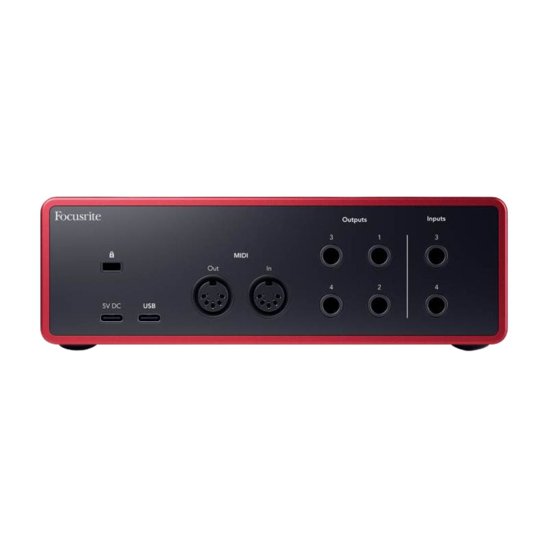 Focusrite Scarlett 4i4 4ta Gen | Interfaz de Audio USB Profesional 4 In / 4 Out con MIDI