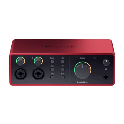 Focusrite Scarlett 4i4 4ta Gen | Interfaz de Audio USB Profesional 4 In / 4 Out con MIDI