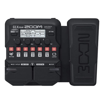 ZOOM G1X FOUR | Procesador Multiefectos para Guitarra con Pedal de Expresión