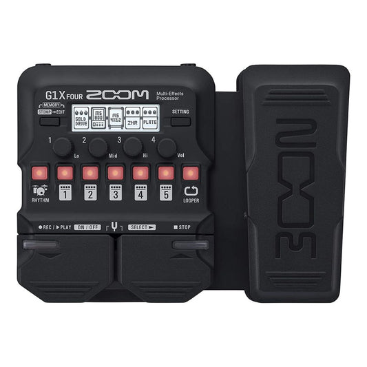 ZOOM G1X FOUR | Procesador Multiefectos para Guitarra con Pedal de Expresión