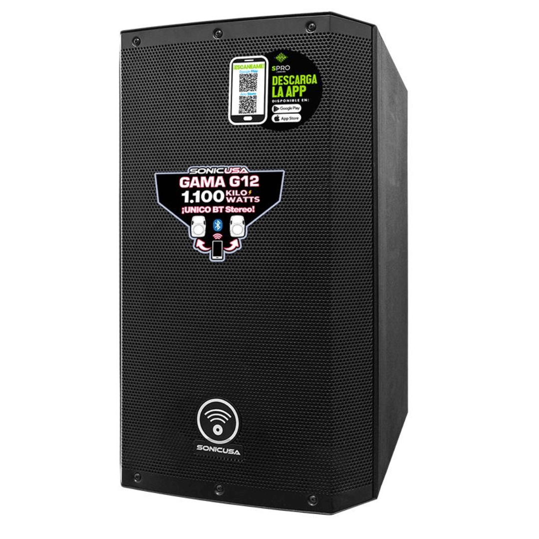 SONIC USA GAMA G12 MK3 | Parlante Activo de 12’’ Bi-Amplificado con Bluetooth Estéreo y APP