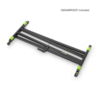 Gravity GKSX2RD | Pedestal X-Form Doble con Plataforma para DJ / Piano