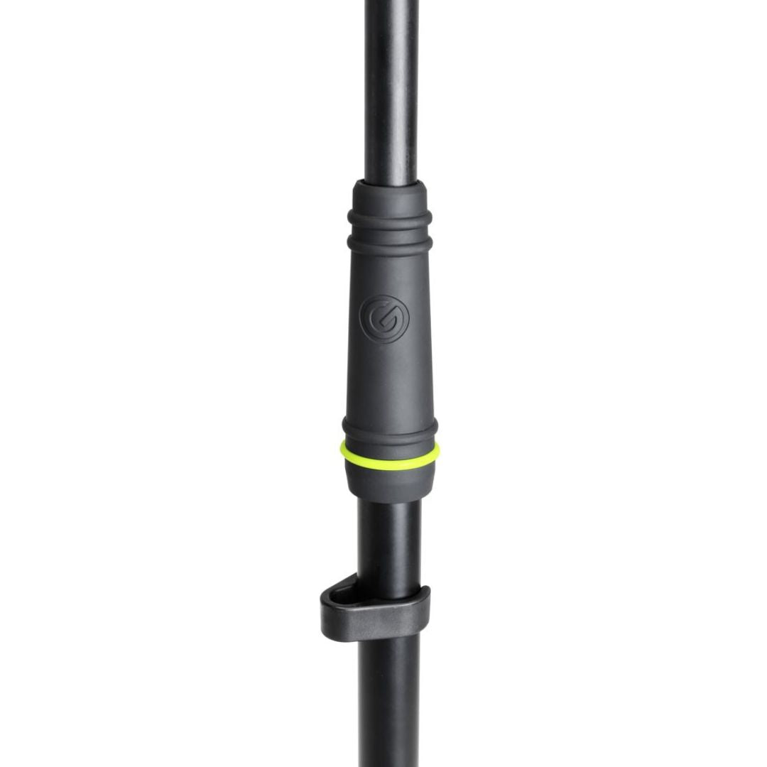 Gravity GMS2221B | Pedestal de Micrófono Corto con Base Redonda y Boom de 2 Puntos