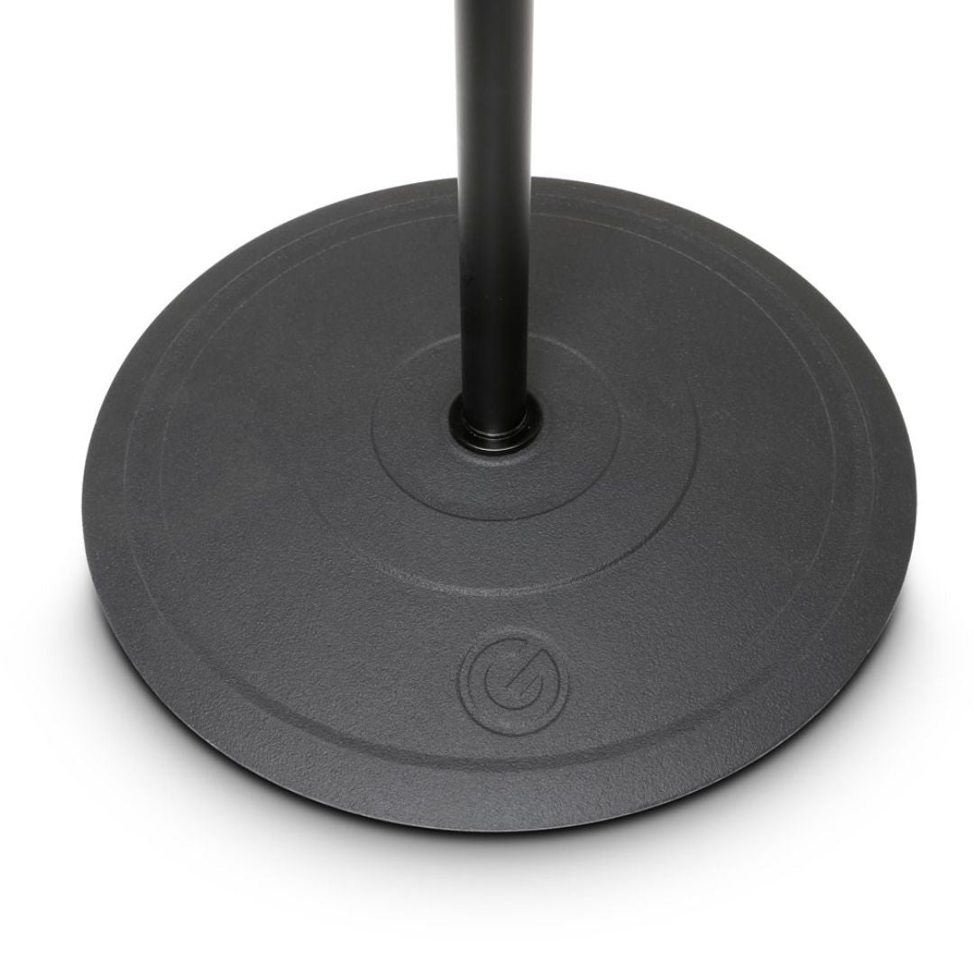 Gravity GMS2221B | Pedestal de Micrófono Corto con Base Redonda y Boom de 2 Puntos