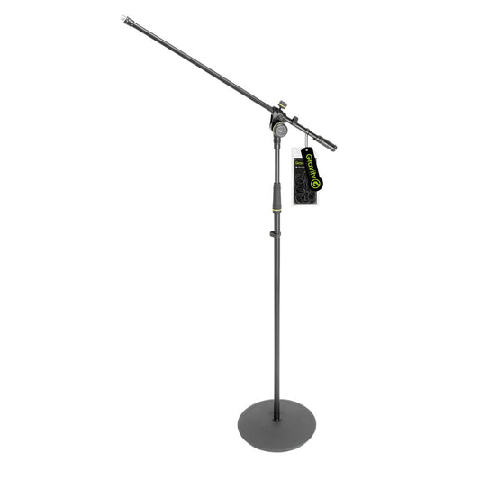 Gravity GMS2321B | Pedestal Profesional para Micrófono con Brazo Ajustable y Base Redonda
