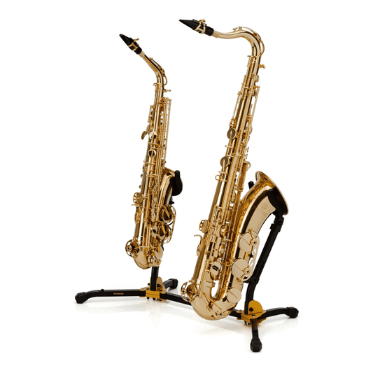 HERCULES DS537B | Pedestal Doble Profesional para Saxofón Alto o Tenor