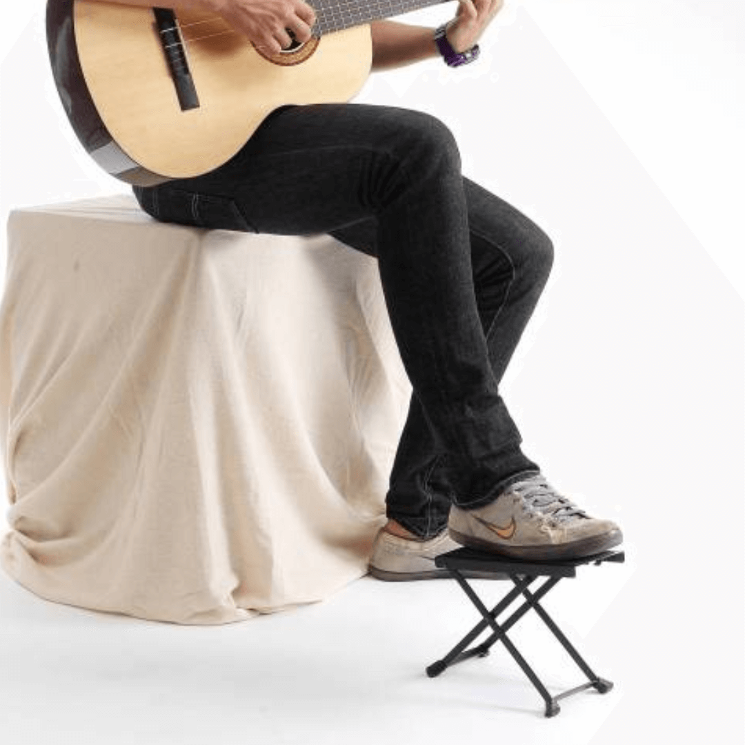 HERCULES FS100B | Reposapiés Ajustable Profesional para Guitarra