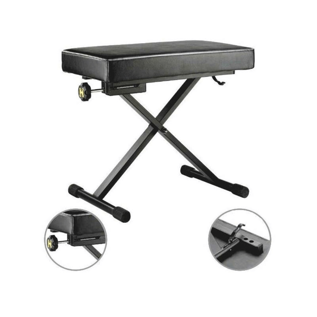 HERCULES KB200B | Banco Profesional para Teclado con Altura Ajustable