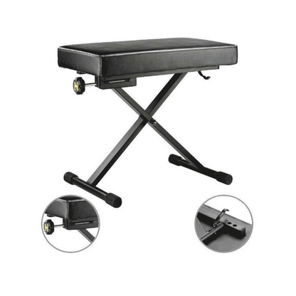 HERCULES KB200B | Banco Profesional para Teclado con Altura Ajustable