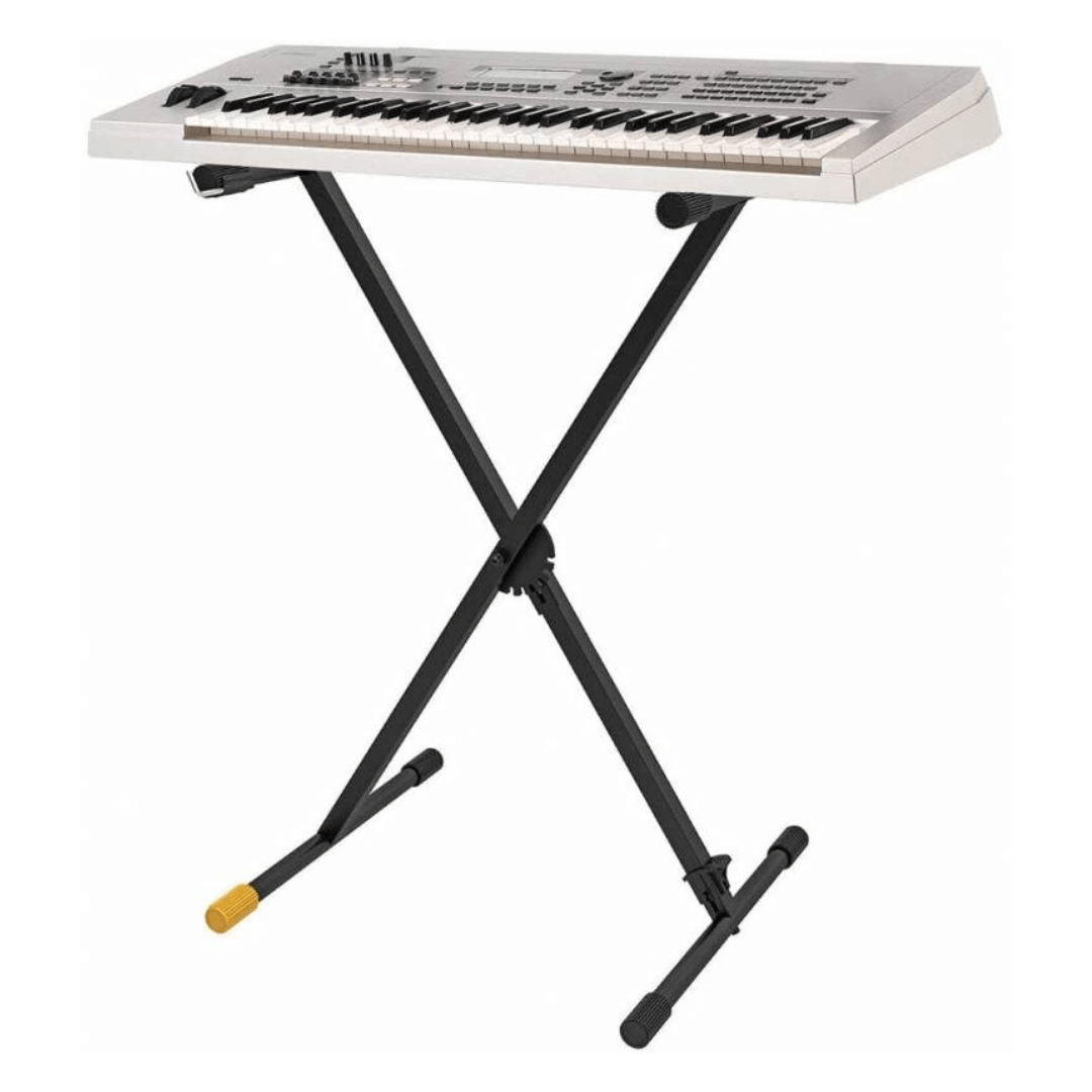 HERCULES KS100B | Pedestal de Teclado Tipo X con Sistema EZ Step