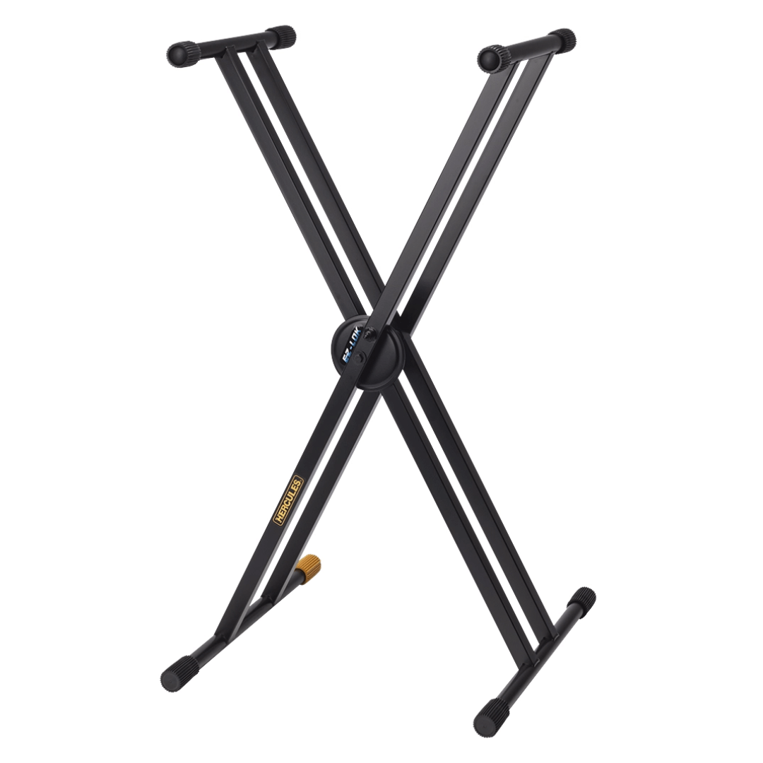 HERCULES KS120B | Pedestal de Teclado Doble X con Sistema EZ-LOK