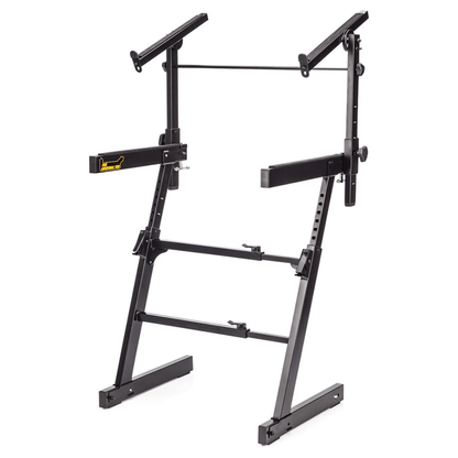 HERCULES KS410B | Pedestal de Teclado Doble Nivel Tipo Z con Sistema AutoLock