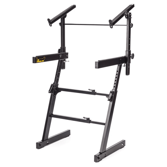 HERCULES KS410B | Pedestal de Teclado Doble Nivel Tipo Z con Sistema AutoLock