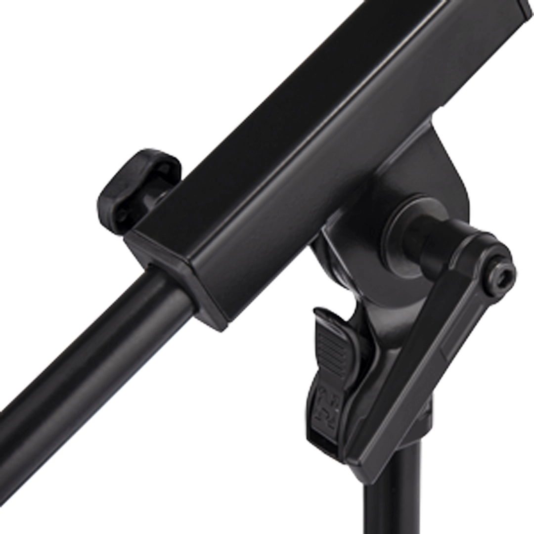 HERCULES MS120B | Soporte de Micrófono de Perfil Bajo con Brazo Telescópico