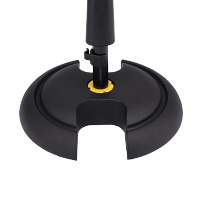 HERCULES MS120B | Soporte de Micrófono de Perfil Bajo con Brazo Telescópico