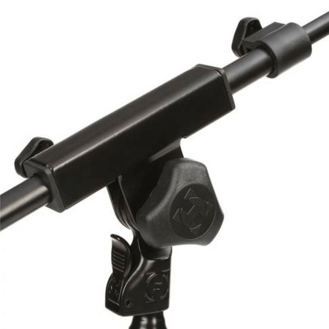 HERCULES MS120B | Soporte de Micrófono de Perfil Bajo con Brazo Ajustable