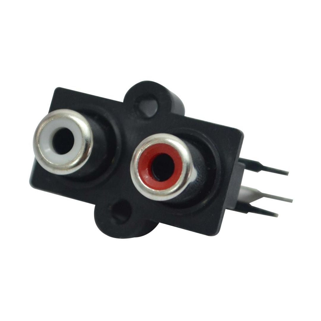 UNIVERSAL HY1.4022 | JACK CHASIS 2 RCA PINES L (90 GRADOS)