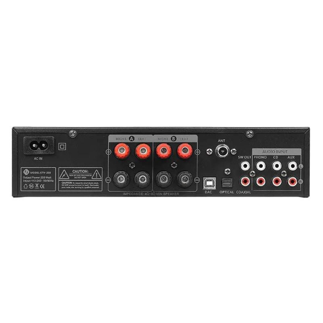 HYPER SOUND KTV-200 | Amplificador Estéreo Digital con Bluetooth