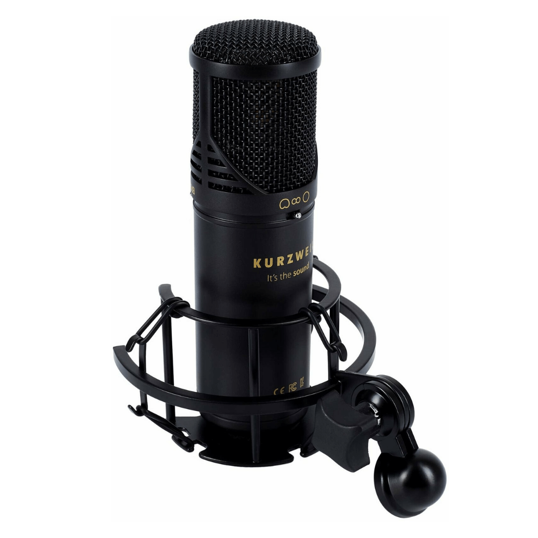 KURZWEIL KM-2U BLACK | Micrófono Condensador USB de Alta Resolución