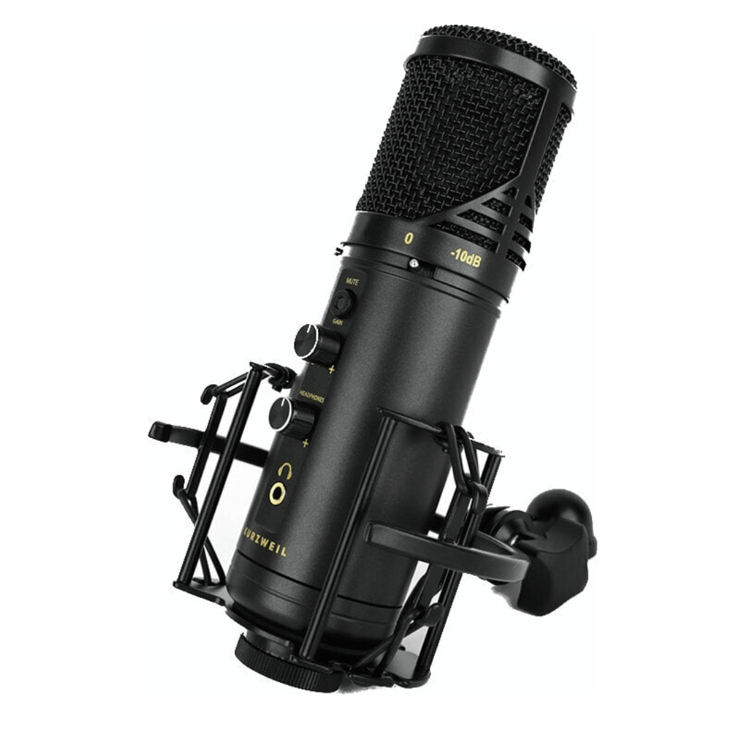 KURZWEIL KM-2U BLACK | Micrófono Condensador USB de Alta Resolución