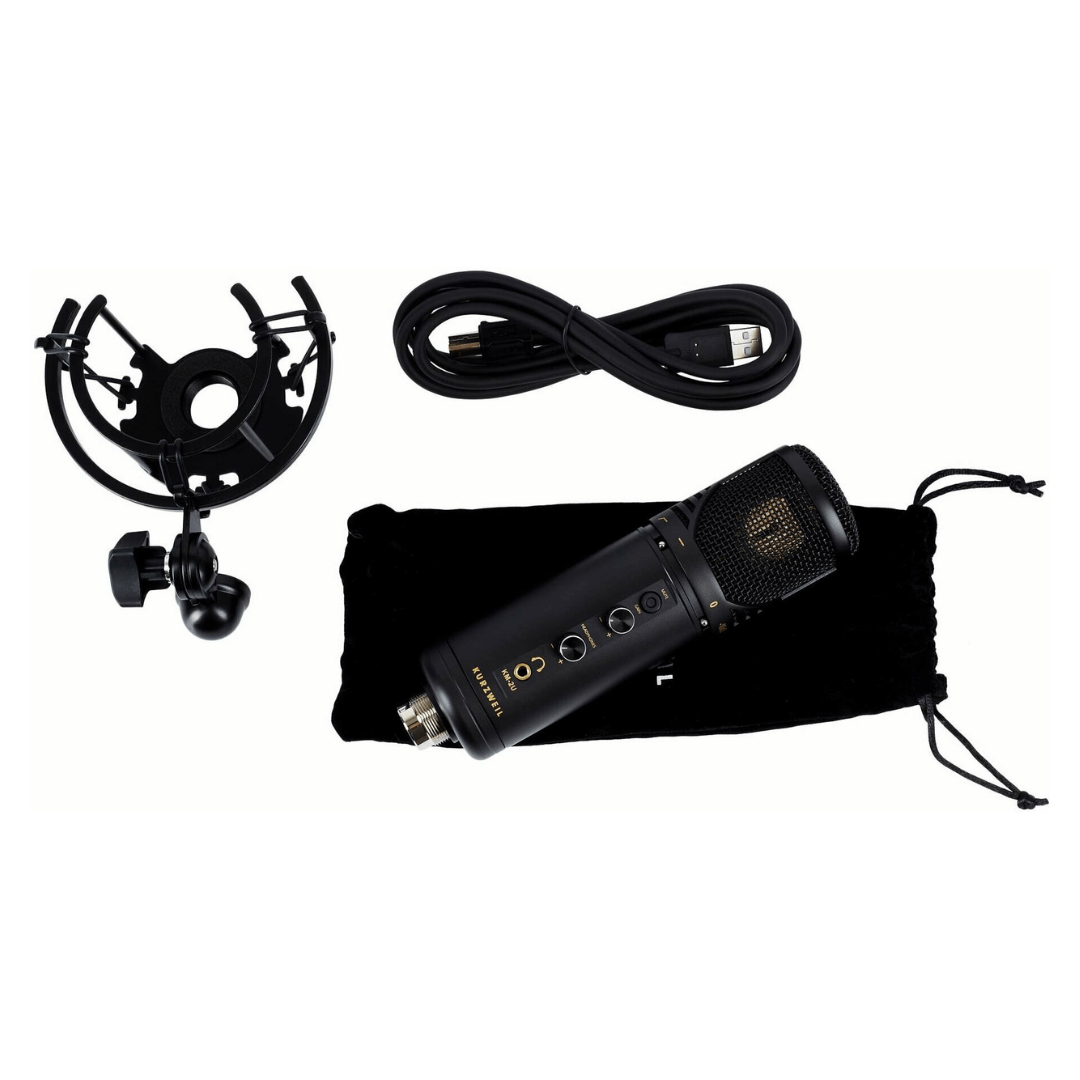 KURZWEIL KM-2U BLACK | Micrófono Condensador USB de Alta Resolución