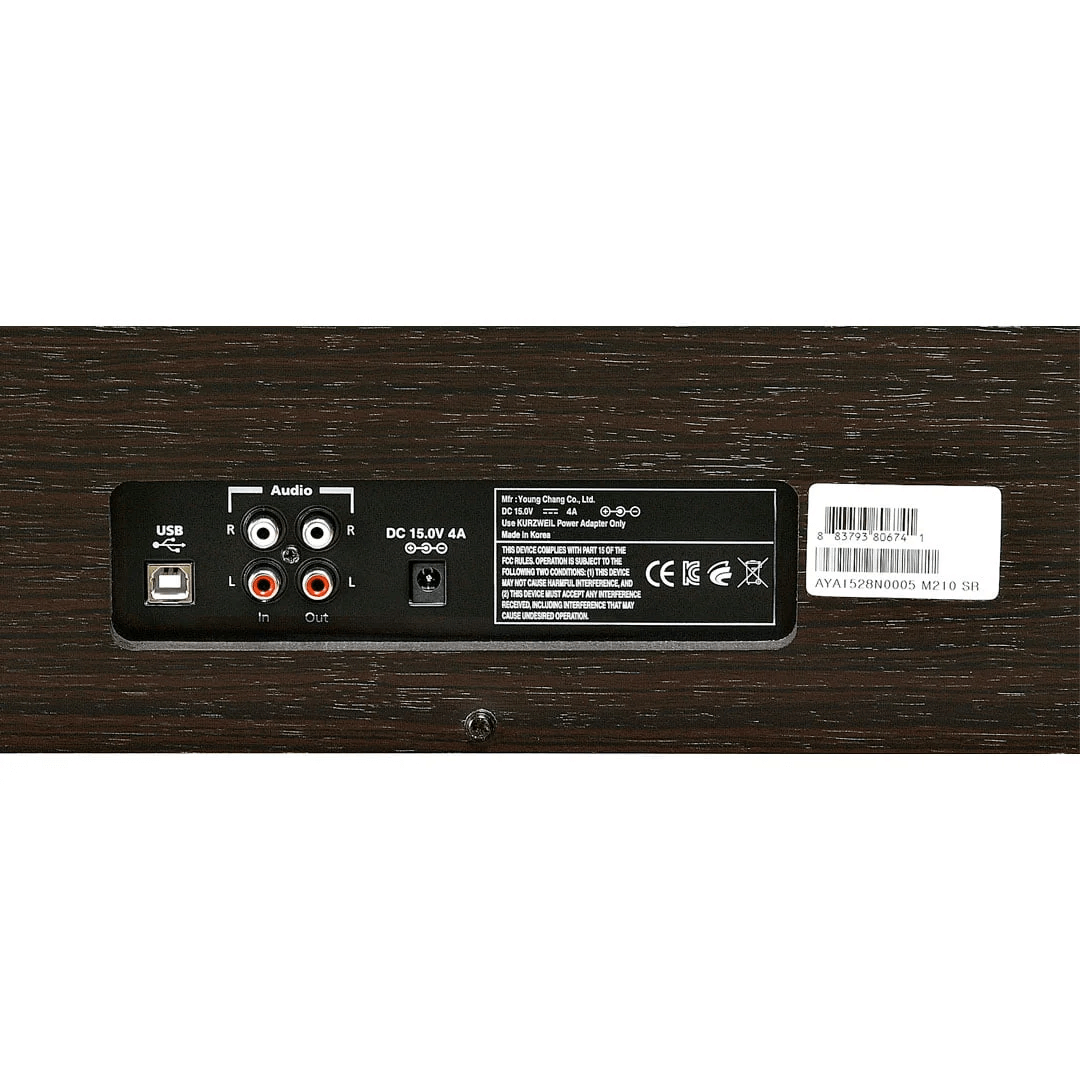 KURZWEIL M210R | Piano Digital de 88 Teclas Color Café