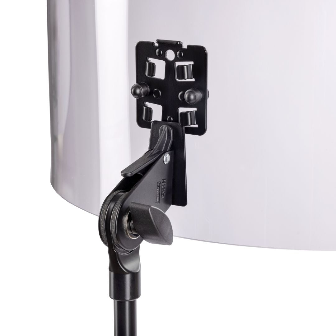 K&M 11900-000-55 | Pedestal de Aislamiento Acústico con Panel de Vidrio Acrílico