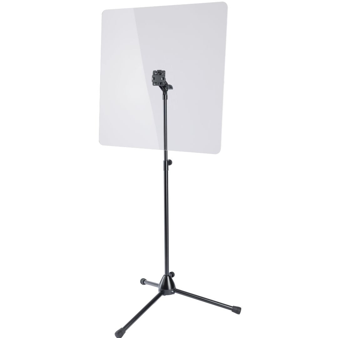K&M 11903-000-55 | Escudo Protector de Acrílico Transparente de 600 × 600 mm con Soporte Trípode Ajustable