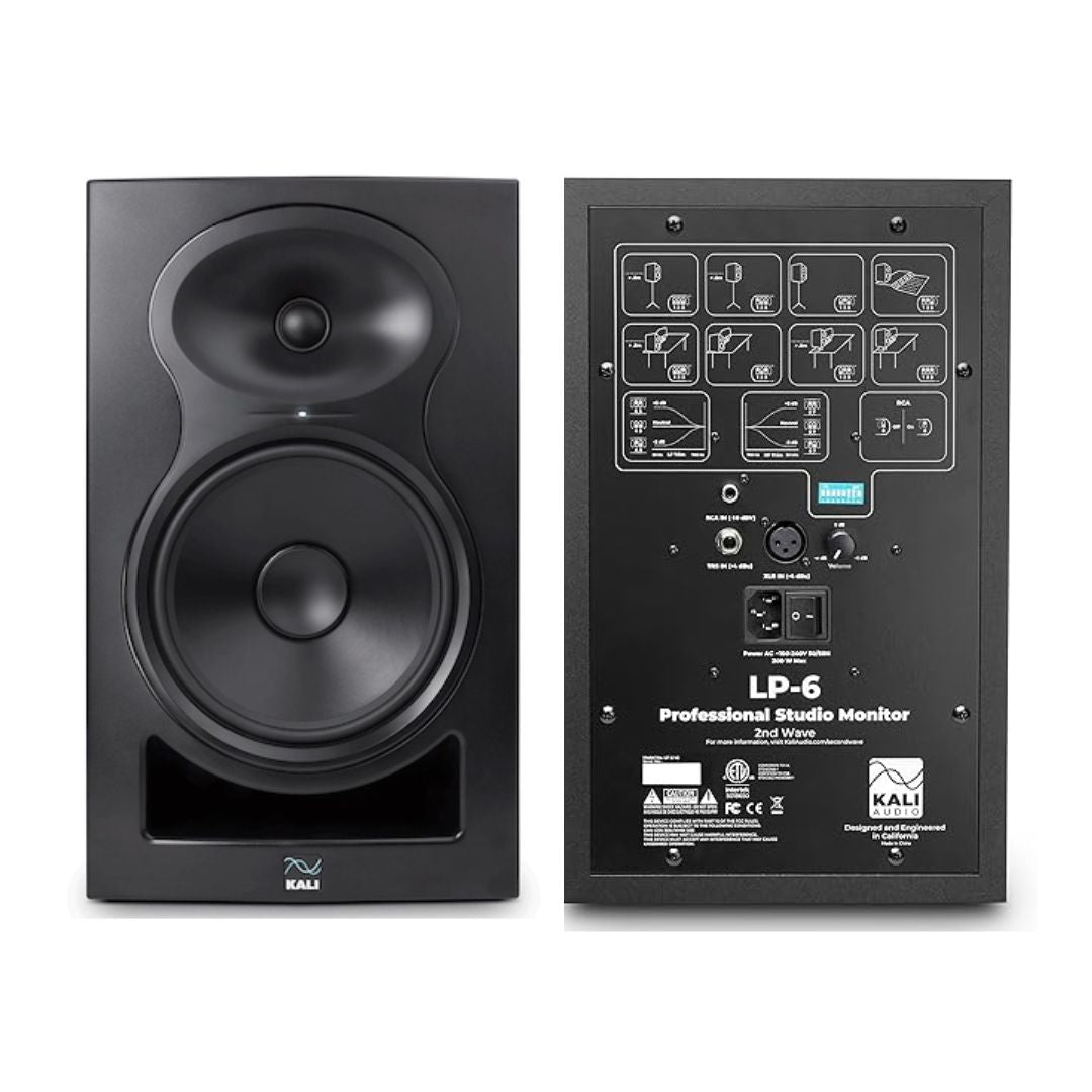 Kali Audio LP-6 2nd Black Par | Monitores Activos de Estudio de Campo Cercano 6.5”