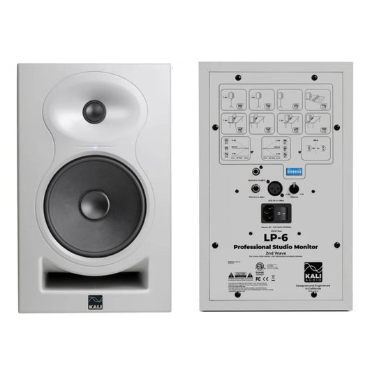 Kali Audio LP-6 V2 White Par | Monitores Activos de Estudio de Campo Cercano 6.5”