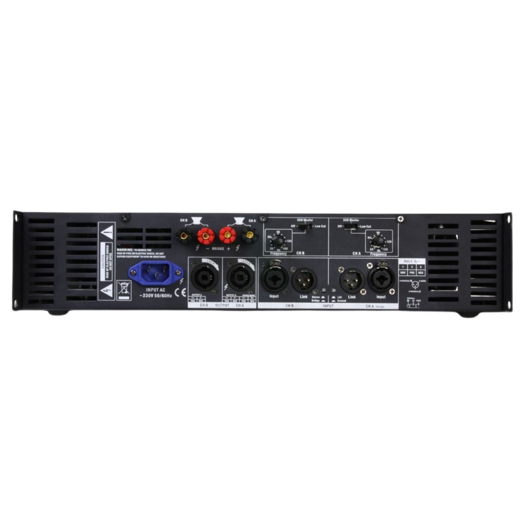 LD Systems LDDP2400 120V | Amplificador de Potencia Clase H Profesional 2×1200W Rack 19”