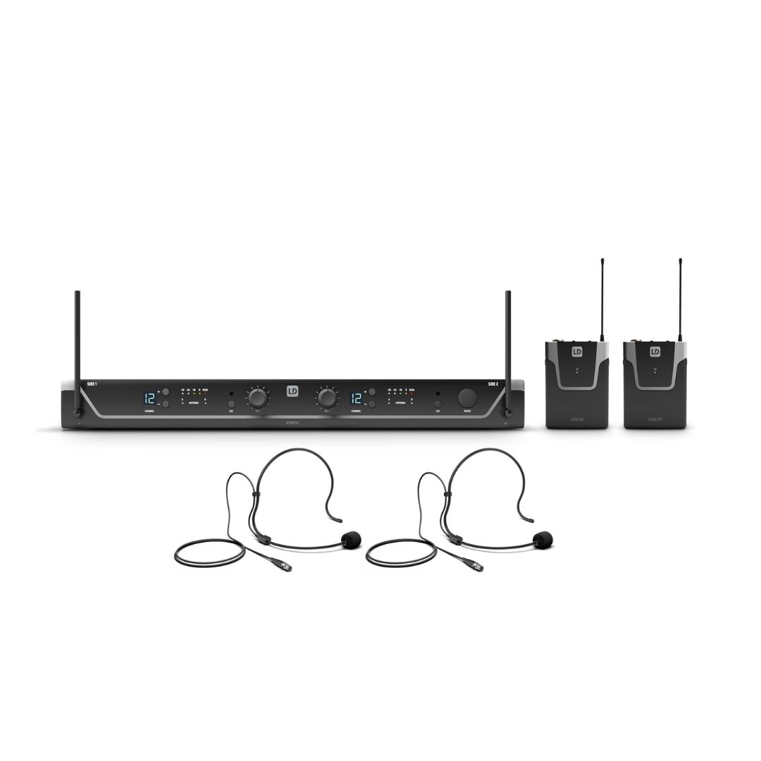 LD Systems LDU306BPH2 | Sistema Doble Inalámbrico UHF con Micrófonos Diadema