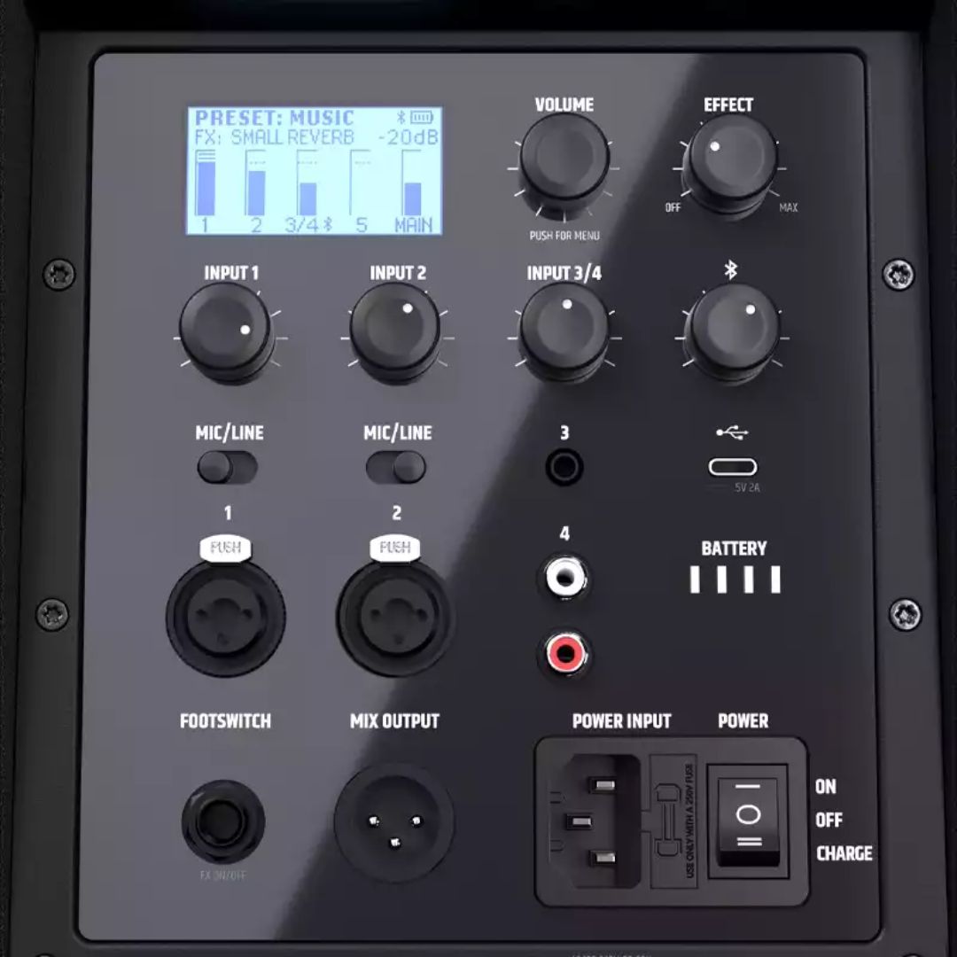 LD Systems ANNY® 8 | Altavoz PA Portátil a Batería con Bluetooth y Mezclador