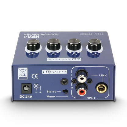 LD Systems HPA4 | Amplificador de Audífonos Profesional 4 Canales
