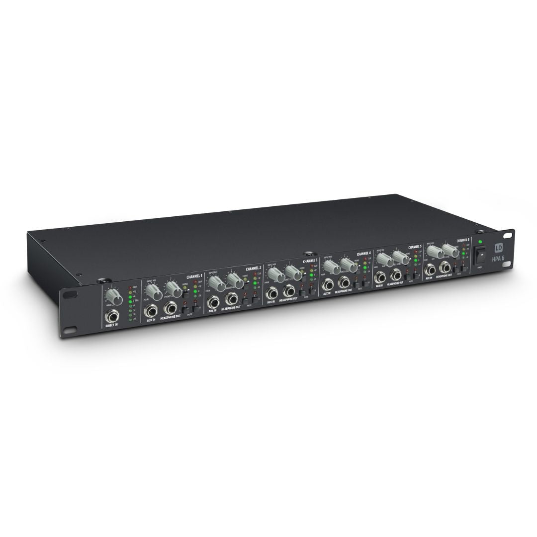 LD Systems HPA6 | Amplificador de Audífonos Profesional 6 Canales